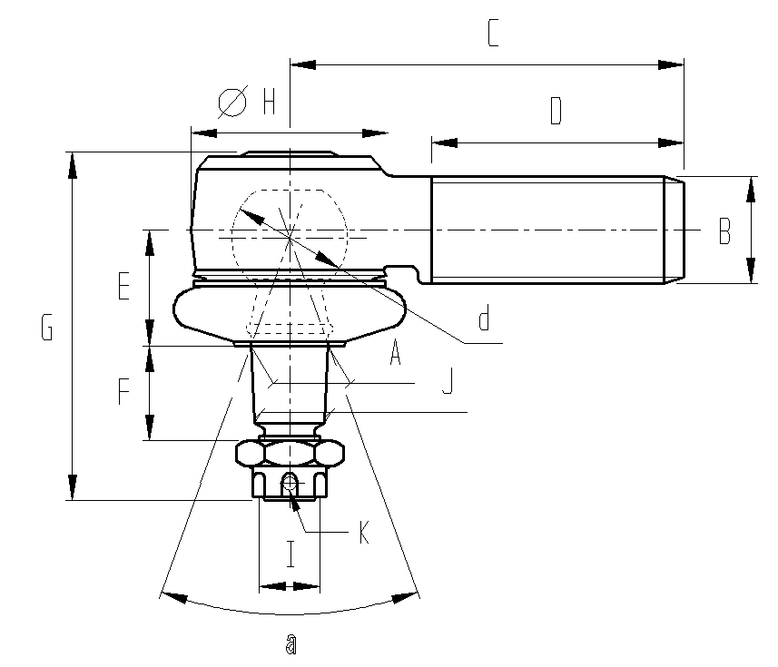 Male tie rod ends