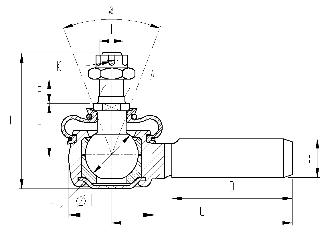 Technical catalogue for cylindrical male tie rod ends