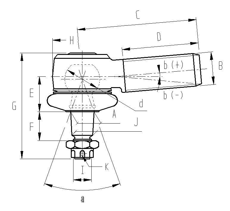 Technical catalogue for bended male tie rod ends